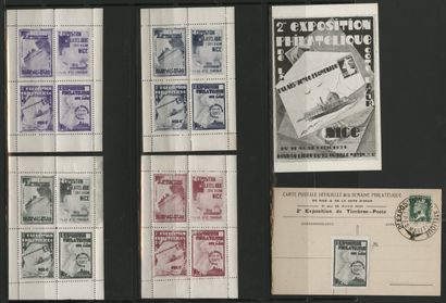 null PHILATELIC EXHIBITION IN NICE IN 1931. Set of more than 500 Leaflet Blocks made...