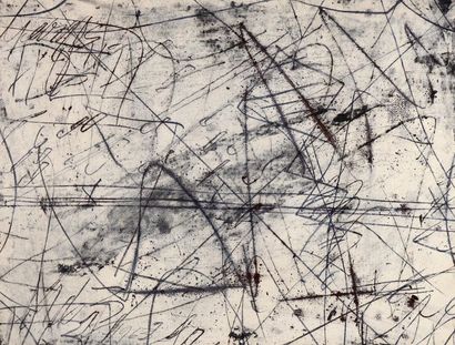  Georges NOËL (1924-2010) Enfin libre [Palimpseste], 1963 Technique mixte sur papier,...