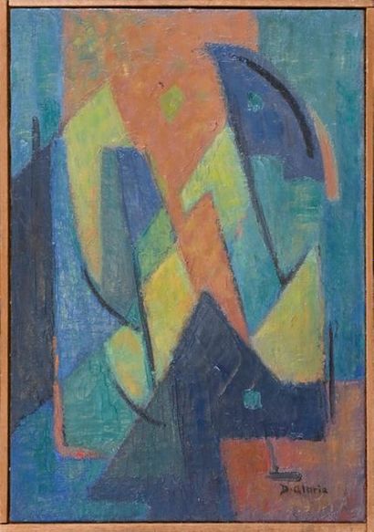  Daniel GLORIA (1908-1989) Sans titre Huile sur toile, signée en bas à droite H....