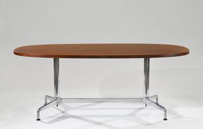 null Giancarlo PIRETTI (né en 1940) - Edition CASTELLI
Table à plateau ovale en mélaminé...