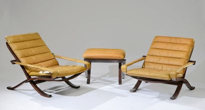 null Ingmar RELLING (1920-2002) - Westnofa éditeur
Paire de fauteuils pliants en...