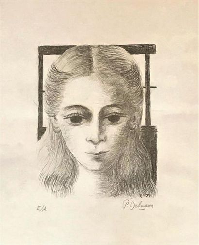  Paul DELVAUX (1897-1994) Anne de face Eau-forte sur papier Japon, signée et justifiée...