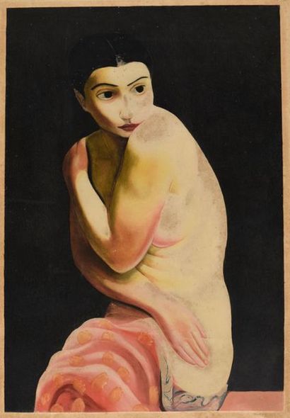 null D'après Moïse KISLING (1891-1953)
La frileuse (Kiki de Montparnasse)
Aquatinte...