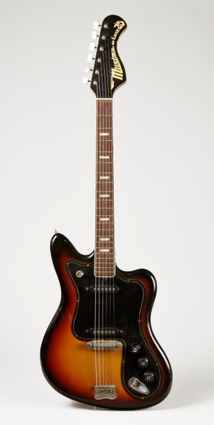 null Guitare électrique faite en Tchécoslovaquie vers 1970, marque Musima Deluxe...