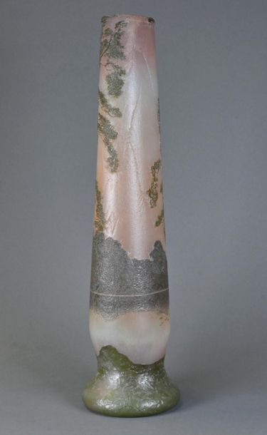 null LEGRAS - Cristallerie de Saint-Denis
Paysage lacustre
Haut vase tronconique...