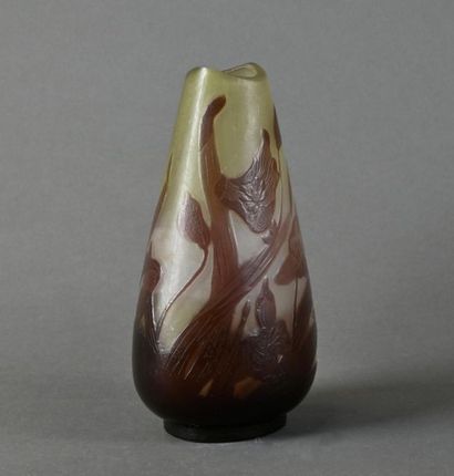 null Établissements GALLÉ (1904-1936)
Tulipes
Vase piriforme méplat au col barquette.
Épreuve...