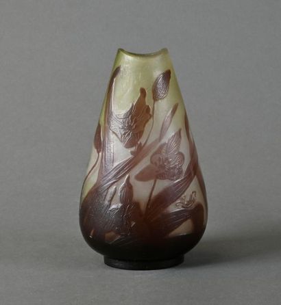 null Établissements GALLÉ (1904-1936)
Tulipes
Vase piriforme méplat au col barquette.
Épreuve...