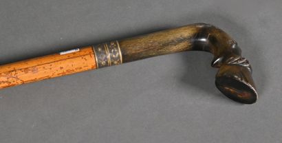 null Sword cane, horn pommel in the shape of a deer hoof 
End of the 19th century...