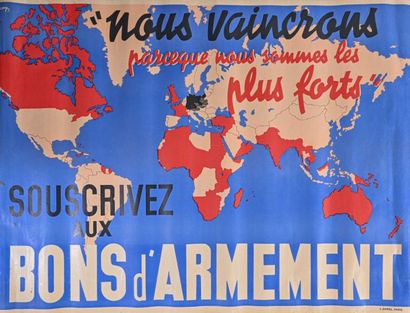 null FRANCE
Lot de 3 affiches Seconde Guerre mondiale 
Un ordre de mobilisation de...