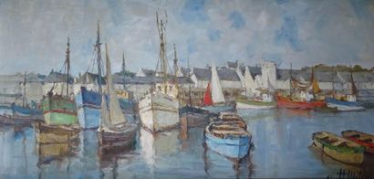 null Henri MILOCH (1898-1979)
Port breton
Huile sur toile signée en bas à droite
H....