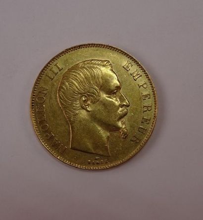 null Une pièce de 50 Francs or, Napoléon III tête nue, Paris: 1857
Poids: 16,2 g
Lot...