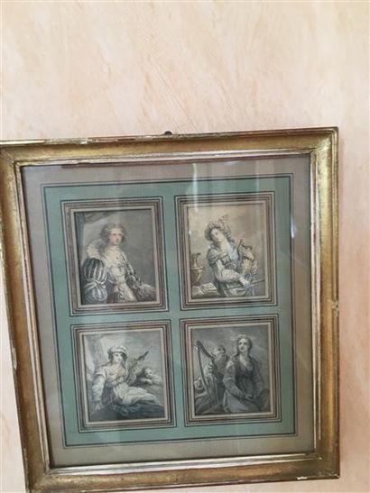 null Ecole FRANCAISE du XVIIIe siècle 
Portraits et thèmes du XVIIIe siècle 
Vignettes...