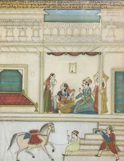 null *INDE, XIXe siècle 
Scènes de Ragamala 