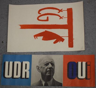 null Set of five posters, some of them UDR offset printing yes 19.5 x 59 cm CGT 50...