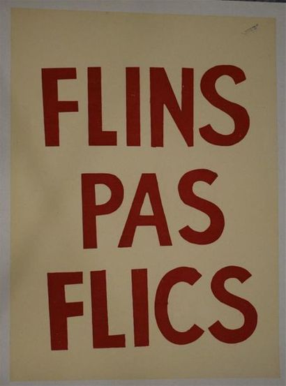 null Set of two posters: Renault-Flins New stage... Silkscreen in red on canvas paper...