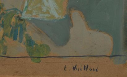 null Édouard VUILLARD (1868-1940) 
Vue des Pavillons vers la mer, 1910 Glue
painting...