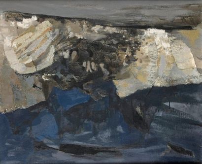 YASSE TABUCHI (1921-2009) 
Au-delà de la mer, 1956
Oil on canvas, signed and dated...