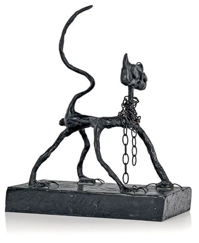 SOPHIDO (née en 1963) 
Chat rocker, 1989
Épreuve en bronze à patine noire agrémentée...