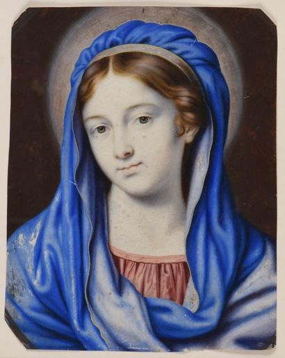 null Ecole FRANCAISE du XVIIe siècle
La Vierge Marie
Gouache sur velin
H. 27 cm L....