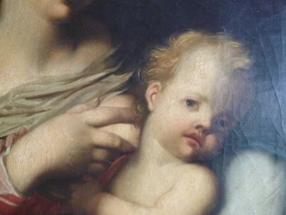 null Ecole ITALIENNE vers 1800, suiveur de CORREGE
Vierge à l'Enfant
Toile d'origine
H....