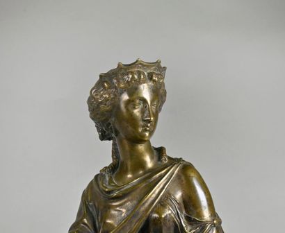 null Ecole française du XIXè siècle 
Femme à l'antique
Epreuve en bronze patiné,...
