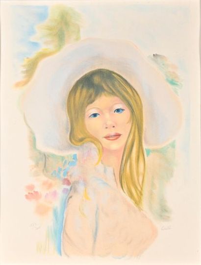 null CORELLI (XXe siècle)
Portrait de femme
Lithographie en couleurs sur papier,...