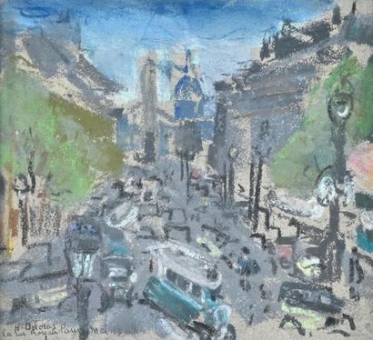 null Henriette DELORAS (Grenoble, 1901-1941)
Paris, la rue royale
Pastel sur papier...