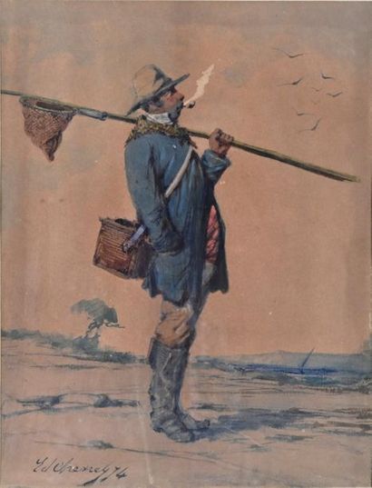 null Edmond CHEVRES (XIXe siècle)
Les pêcheurs
Deux aquarelles, signées et datées...