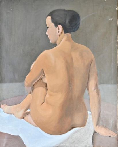 null Roger FORISSIER (1924-2003)
Femme de dos 
Huile sur toile
H. 81 cm L. 65 cm