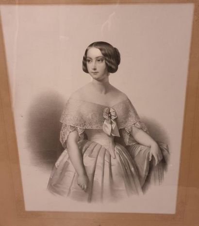 null Gravure en noir d'après FROMENTIN
"Portrait de femme en robe Napoléon III"