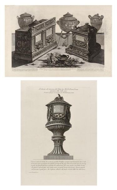 null Giovanni Battista PIRANESI (1720-1778)
« Urnes funéraires antiques et lampes...