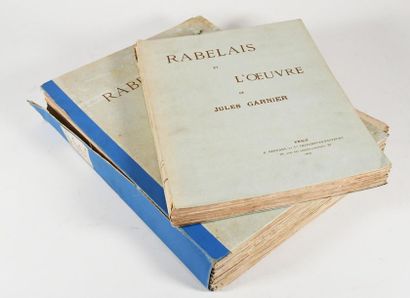 null RABELAIS and the work of Jules Garnier. Paris, E. Bernard, 1897-1899. 2 vol....