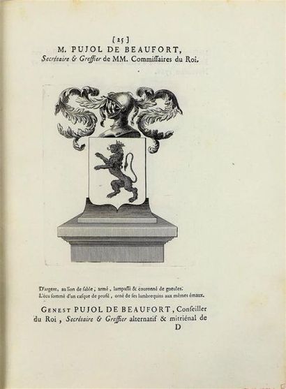 null GASTELIER DE LA TOUR (Denis-François). ARMORIAL OF THE STATES OF LANGUEDOC....