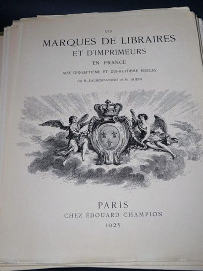 null [BIBLIOPHILIE] LAURENT-VIBERT (Robert) and AUDIN (Marius) - Brands of booksellers...