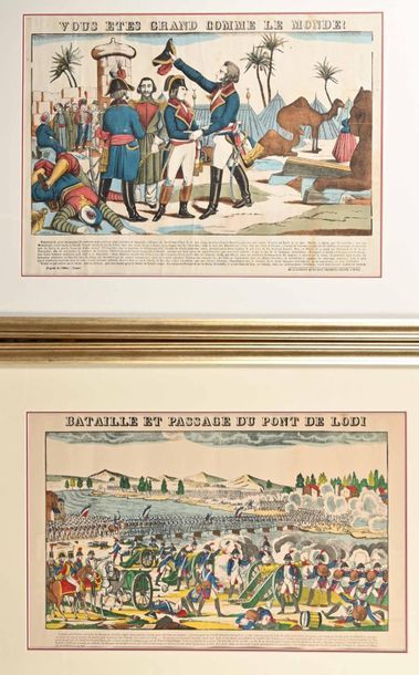 null Set of five images of Epinal Napoleon at the siege of Toulon, The battle of...