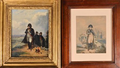 null Napoleon supervising his troops Oil on canvas.

H. 24.5 cm W. 19 cm

We enclose...