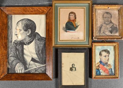 null Napoleon Five engravings and a watercolour painting

various states