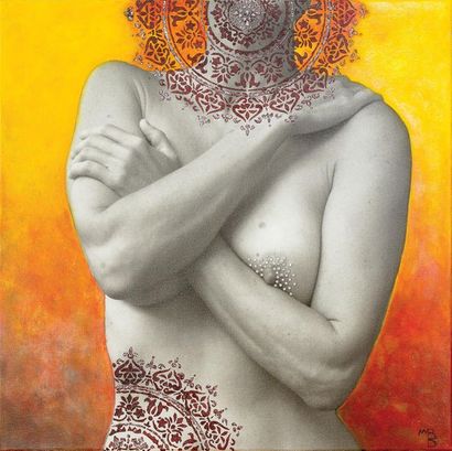 Michèle Blanchet Durand 50x50cm Acrylic "Venus Sparkling"