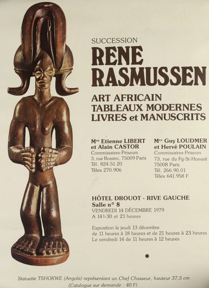 null Affiche de la vente de la succession René Rasmussen de 1979

H. 56 cm - L. 42...