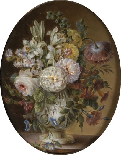 null Antoine MARGRY (Actif entre 1831 et 1847) 

Paire de bouquets de fleurs dans...