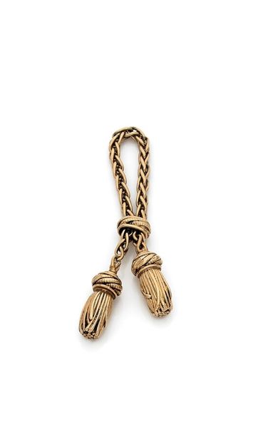 null HERMES

Keyring in yellow gold 750 thousandths formed of a flexible mesh decorated...