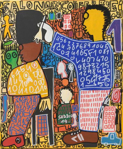null SAADIO, born in 1965 - Senegal

Untitled, 2019

Acrylic and felt pen on canvas,...
