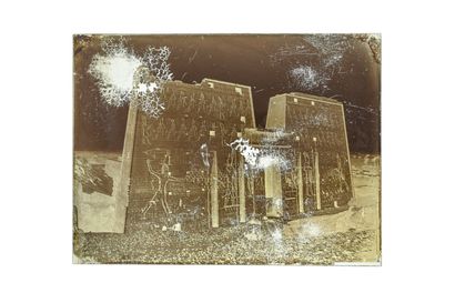 FELIX BONFILS EDFU TEMPLE PYLON UPPER EGYPT 1867-1875

Collodion negative on glass...