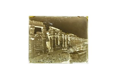 FELIX BONFILS ISIS COLONNADE, TAKING OF THE OBELISK. PHYLOE, UPPER EGYPT 1867-1875

Collodion...