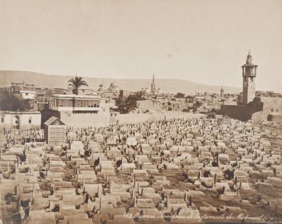 FELIX BONFILS Deux vues de tombeaux en Syrie, c. 1880

-Groupe des tombeaux de la...