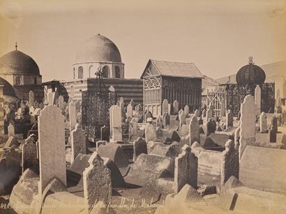 FELIX BONFILS Deux vues de tombeaux en Syrie, c. 1880

-Groupe des tombeaux de la...