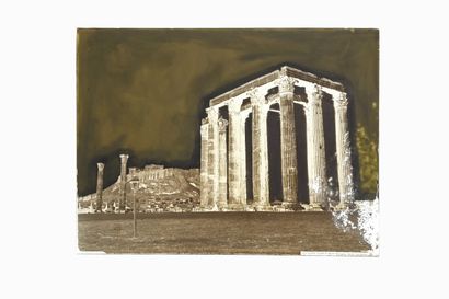 FELIX BONFILS TEMPLE OF OLYMPIAN JUPITER SEEN FROM THE EAST. ATHENS. 1867-1875

Collodion...