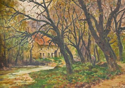 Georges Jules MOTELEY (1865-1923), 
La Frasnée (Jura),



huile sur toile, signée...