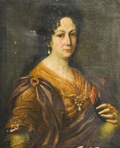 Ecole ROMAINE vers 1690, suiveur de VOET Portrait de dame en Porcia

Toile d'origine...