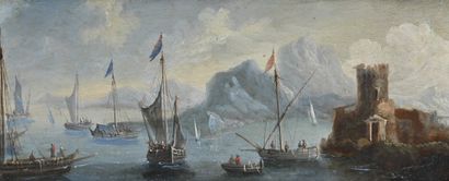 Entourage de Alessandro GREVENBROECK (act.c.1717-1724) 
Paire de marine




Huiles...